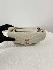 YSL Small Loulou White Bag 23cm - 3