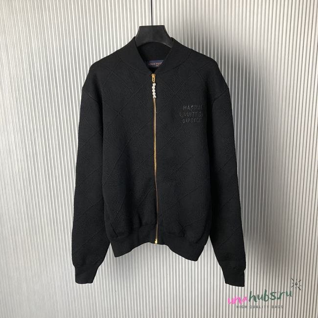 	 Louis Vuitton Textured Knit Wool-Blend Jacket - 1
