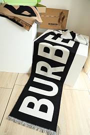 Burberry Logo Wool Scarf 38*220CM - 6
