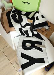 Burberry Logo Wool Scarf 38*220CM - 4