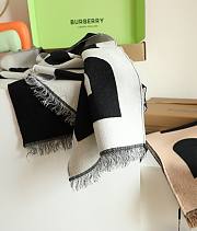 Burberry Logo Wool Scarf 38*220CM - 3