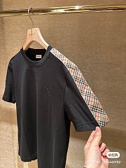 Burberry Check Trim Cotton T-Shirt - 4