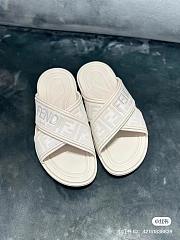 Fendi Multicolor Farbic Slides - 3
