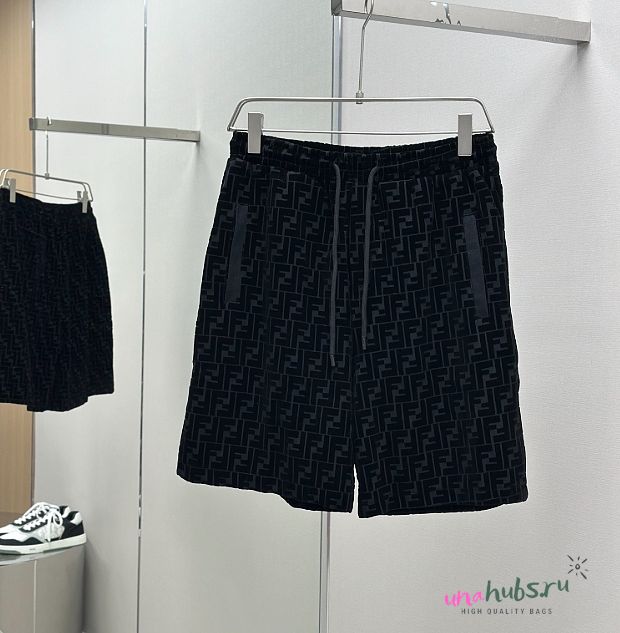 Fendi Bermudas Black piqué pants - 1