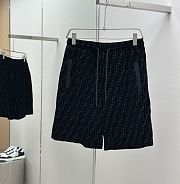 Fendi Bermudas Black piqué pants - 1
