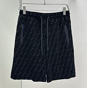 Fendi Bermudas Black piqué pants - 4