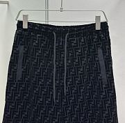 Fendi Bermudas Black piqué pants - 3