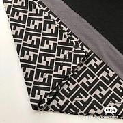 Fendi Black Diagonal Jersey T Shirt - 3