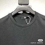 Fendi Black Diagonal Jersey T Shirt - 4