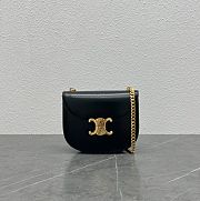 Celine Teen Chain Besace Triomphe Black Bag 18.5×6×15.5cm - 1