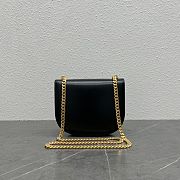 Celine Teen Chain Besace Triomphe Black Bag 18.5×6×15.5cm - 4