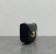Celine Teen Chain Besace Triomphe Black Bag 18.5×6×15.5cm - 2