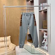 Burberry Check Panel Cotton Jogging Pants - 4