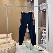 Burberry Check Panel Cotton Jogging Pants - 3