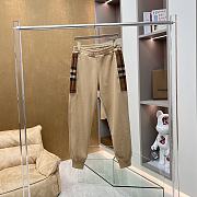 Burberry Check Panel Cotton Jogging Pants - 2