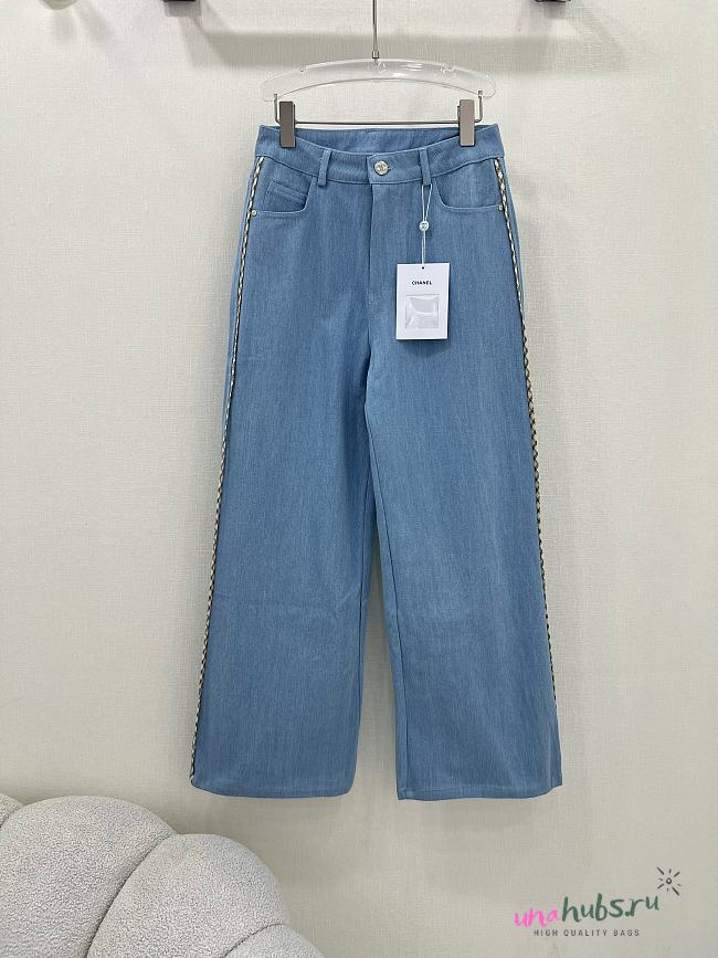 Chanel CC Logo Denim Pants - 1