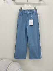 Chanel CC Logo Denim Pants - 1