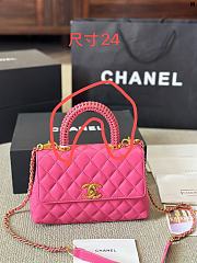 Chanel Coco Handle Pink Lambskin Leather in 24cm - 1
