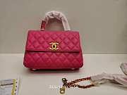 Chanel Coco Handle Pink Lambskin Leather in 24cm - 2