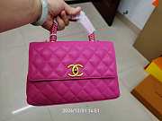 Chanel Coco Handle Pink Lambskin Leather in 24cm - 5