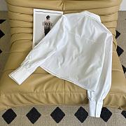 Prada Women White Shirt With Black Tie - 3