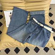 Dior Women Jeans White and Blue - 4