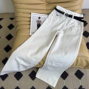Dior Women Jeans White and Blue - 3