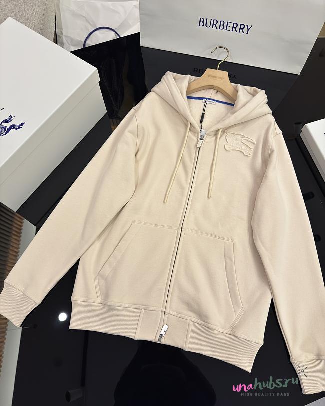 Burberry logo-appliqué Cotton Hoodie - 1