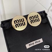 Miu Miu Logo Gold Earrings - 6