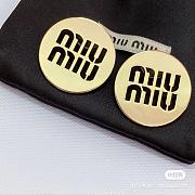 Miu Miu Logo Gold Earrings - 3