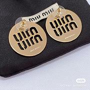 Miu Miu Logo Gold Earrings - 2