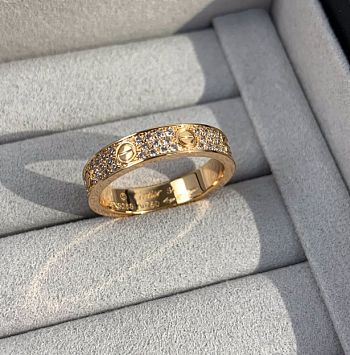 Cartier LOVE ring, small model, paved 4mm