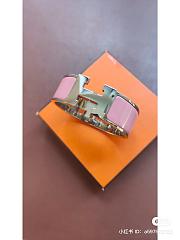 Hermes Clic Clac H Pink and silver bracelet 2cm - 5