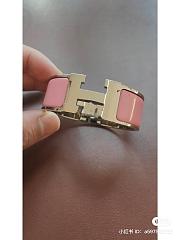 Hermes Clic Clac H Pink and silver bracelet 2cm - 3