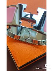 Hermes Clic Clac H Pink and silver bracelet 2cm - 4