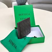 Bottega Veneta Intrecciato Short Wallet Dark Brown 11×9cm - 6