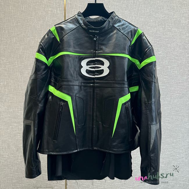Balenciaga - Racer Oversized Distressed Panelled Leather Jacket - 1