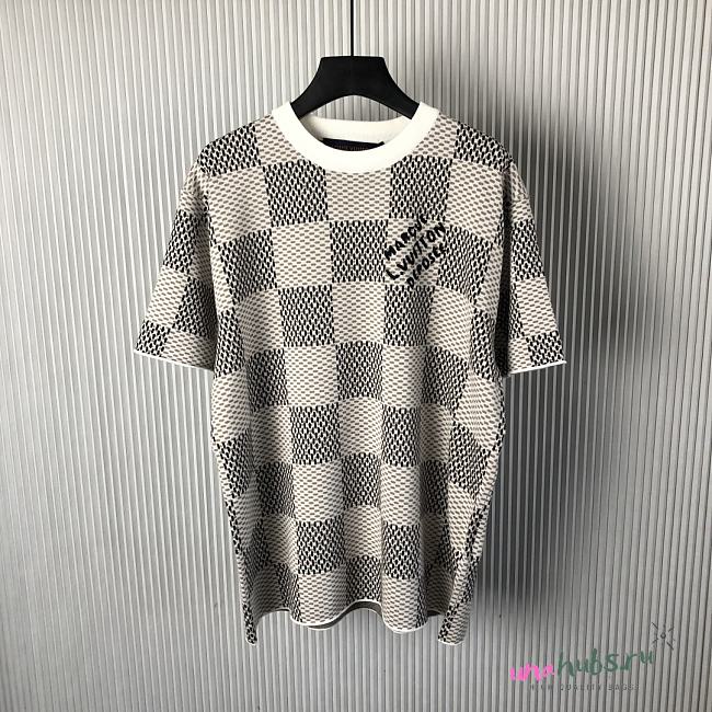	 Louis Vuitton Knitted Shirt Damier White - 1
