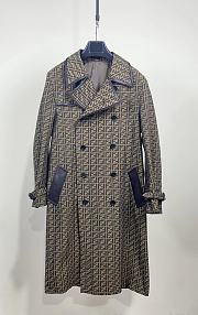 Fendi FF Motif Brown Long Coat - 1