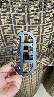Fendi FF Motif Brown Long Coat - 5