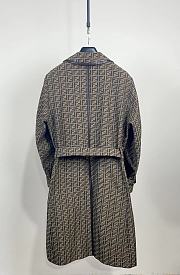 Fendi FF Motif Brown Long Coat - 4