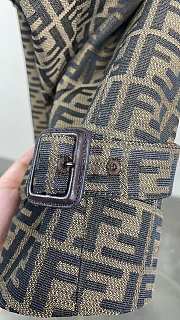 Fendi FF Motif Brown Long Coat - 2
