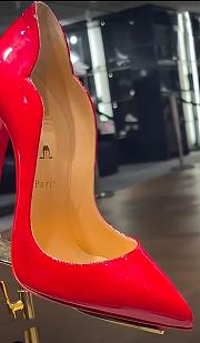 Christian Louboutin Patent Red Pump 13cm Heels - 2