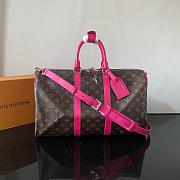 Louis Vuitton Keepall Bandouliere 45 Pink Pondichery  - 1