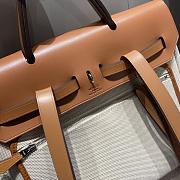 Hermes Herbag Backpack Brown and White 29cm - 2