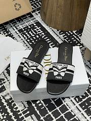 Dior Dway Slide Black Calfskin Butterfly - 3