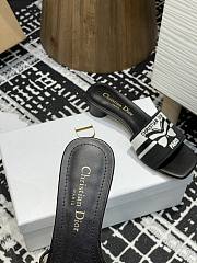 	 Dior Dway Slide Black Calfskin Butterfly 3.5cm - 4