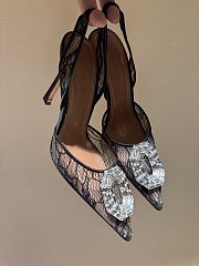 Amina Muaddi Camelia Crystal-Embellished Lace Slingback - 1