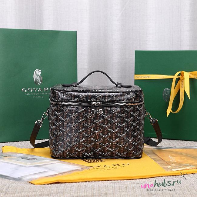 Goyard Black Goyard Goyardine Muse Vanity Case 20x15x14cm - 1