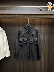 Prada Re-Nylon Flap Pocket Overshirt Black - 1